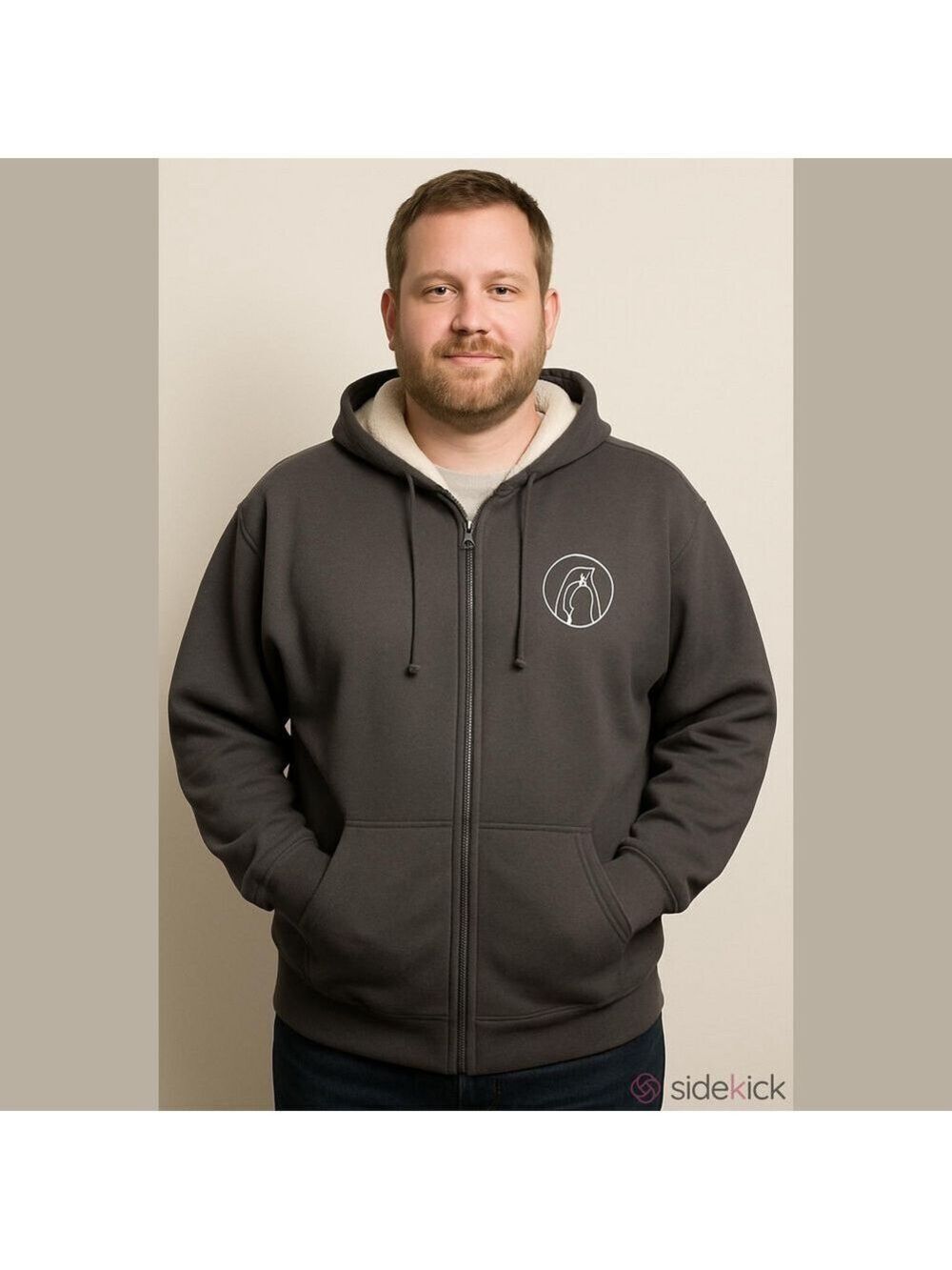 Upper Playground Charcoal Black Hoodie Jacket Men's 2XL